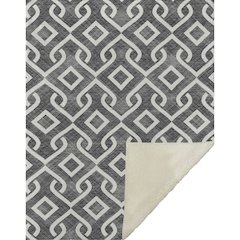 Premium Machine Washable ASB621 Black 50" x 70" Sherpa Throw Blanket