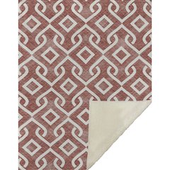 Premium Machine Washable ASB621 Burgundy 50" x 70" Sherpa Throw Blanket