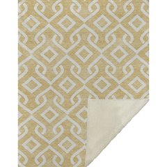 Premium Machine Washable ASB621 Gold 50" x 70" Sherpa Throw Blanket