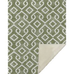 Premium Machine Washable ASB621 Olive 50" x 70" Sherpa Throw Blanket