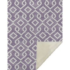 Premium Machine Washable ASB621 Purple 50" x 70" Sherpa Throw Blanket
