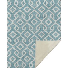 Premium Machine Washable ASB621 Teal 50" x 70" Sherpa Throw Blanket