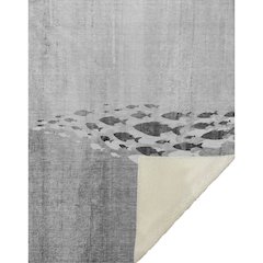 Premium Machine Washable ASB627 Gray 50" x 70" Sherpa Throw Blanket