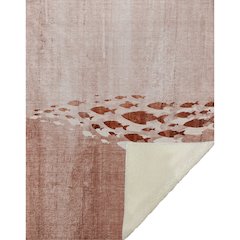Premium Machine Washable ASB627 Terracotta 50" x 70" Sherpa Throw Blanket