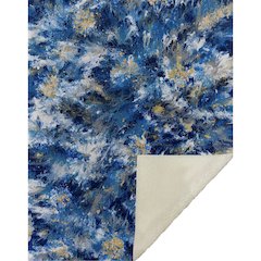 Premium Machine Washable ASB62 Blue 50" x 70" Sherpa Throw Blanket