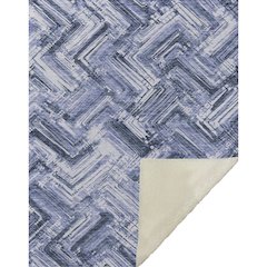 Premium Machine Washable ASB630 Blue 50" x 70" Sherpa Throw Blanket