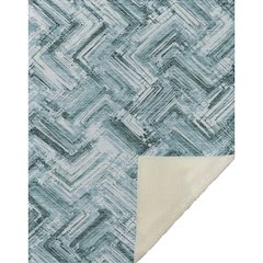 Premium Machine Washable ASB630 Teal 50" x 70" Sherpa Throw Blanket