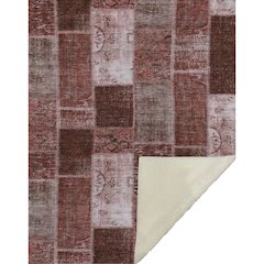 Premium Machine Washable ASB631 Burgundy 50" x 70" Sherpa Throw Blanket