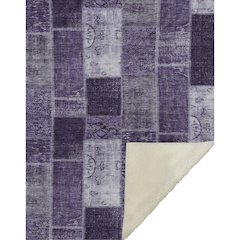 Premium Machine Washable ASB631 Purple 50" x 70" Sherpa Throw Blanket