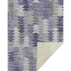 Premium Machine Washable ASB632 Purple 50" x 70" Sherpa Throw Blanket