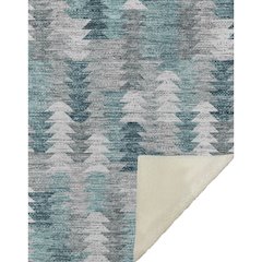 Premium Machine Washable ASB632 Teal 50" x 70" Sherpa Throw Blanket