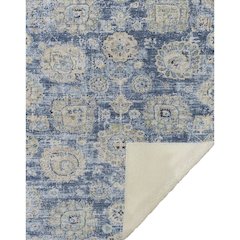 Premium Machine Washable ASB634 Blue 50" x 70" Sherpa Throw Blanket