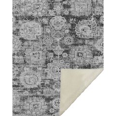 Premium Machine Washable ASB634 Gray 50" x 70" Sherpa Throw Blanket