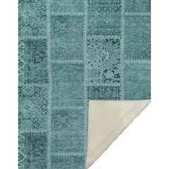 Premium Machine Washable ASB635 Turquoise 50" x 70" Sherpa Throw Blanket