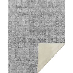 Premium Machine Washable ASB637 Gray 50" x 70" Sherpa Throw Blanket