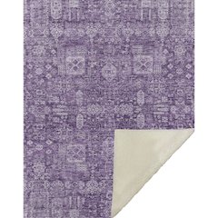 Premium Machine Washable ASB637 Purple 50" x 70" Sherpa Throw Blanket