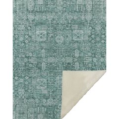 Premium Machine Washable ASB637 Teal 50" x 70" Sherpa Throw Blanket