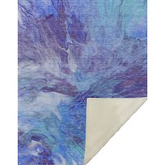 Premium Machine Washable ASB641 Blue 50" x 70" Sherpa Throw Blanket