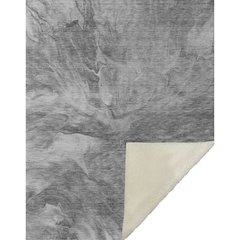 Premium Machine Washable ASB641 Gray 50" x 70" Sherpa Throw Blanket