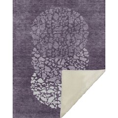 Premium Machine Washable ASB643 Eggplant 50" x 70" Sherpa Throw Blanket