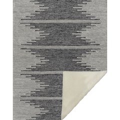 Premium Machine Washable ASB647 Charcoal 50" x 70" Sherpa Throw Blanket