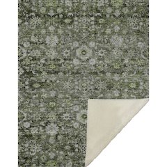 Premium Machine Washable ASB651 Green 50" x 70" Sherpa Throw Blanket