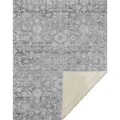 Premium Machine Washable ASB651 Silver 50" x 70" Sherpa Throw Blanket