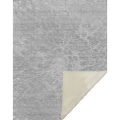 Premium Machine Washable ASB653 Silver 50" x 70" Sherpa Throw Blanket