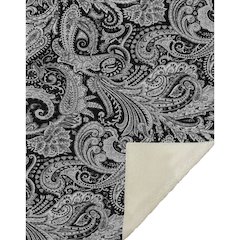 Premium Machine Washable ASB654 Black 50" x 70" Sherpa Throw Blanket