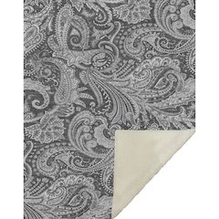 Premium Machine Washable ASB654 Gray 50" x 70" Sherpa Throw Blanket