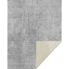 Premium Machine Washable ASB656 Gray 50" x 70" Sherpa Throw Blanket