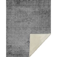 Premium Machine Washable ASB658 Gray 50" x 70" Sherpa Throw Blanket