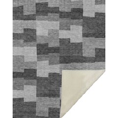 Premium Machine Washable ASB659 Gray 50" x 70" Sherpa Throw Blanket