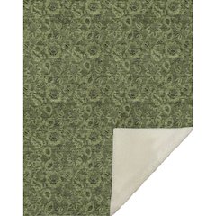 Premium Machine Washable ASB661 Olive 50" x 70" Sherpa Throw Blanket