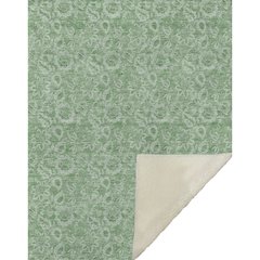 Premium Machine Washable ASB662 Green 50" x 70" Sherpa Throw Blanket