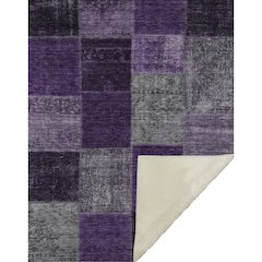 Premium Machine Washable ASB663 Eggplant 50" x 70" Sherpa Throw Blanket