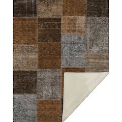 Premium Machine Washable ASB663 Paprika 50" x 70" Sherpa Throw Blanket