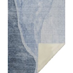 Premium Machine Washable ASB667 Blue 50" x 70" Sherpa Throw Blanket