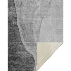 Premium Machine Washable ASB667 Gray 50" x 70" Sherpa Throw Blanket