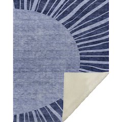 Premium Machine Washable ASB668 Navy 50" x 70" Sherpa Throw Blanket