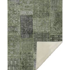 Premium Machine Washable ASB669 Olive 50" x 70" Sherpa Throw Blanket