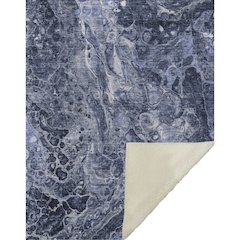 Premium Machine Washable ASB670 Navy 50" x 70" Sherpa Throw Blanket