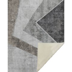 Premium Machine Washable ASB671 Gray 50" x 70" Sherpa Throw Blanket