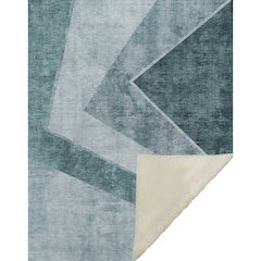 Premium Machine Washable ASB671 Teal 50" x 70" Sherpa Throw Blanket