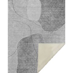 Premium Machine Washable ASB672 Gray 50" x 70" Sherpa Throw Blanket