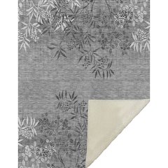 Premium Machine Washable ASB673 Pewter 50" x 70" Sherpa Throw Blanket