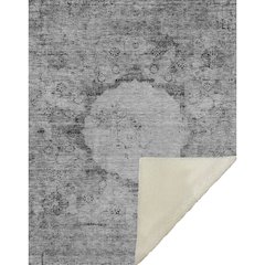Premium Machine Washable ASB675 Gray 50" x 70" Sherpa Throw Blanket