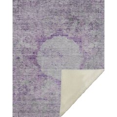 Premium Machine Washable ASB675 Purple 50" x 70" Sherpa Throw Blanket