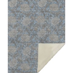 Premium Machine Washable ASB677 Blue 50" x 70" Sherpa Throw Blanket