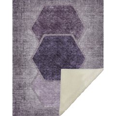 Premium Machine Washable ASB679 Eggplant 50" x 70" Sherpa Throw Blanket
